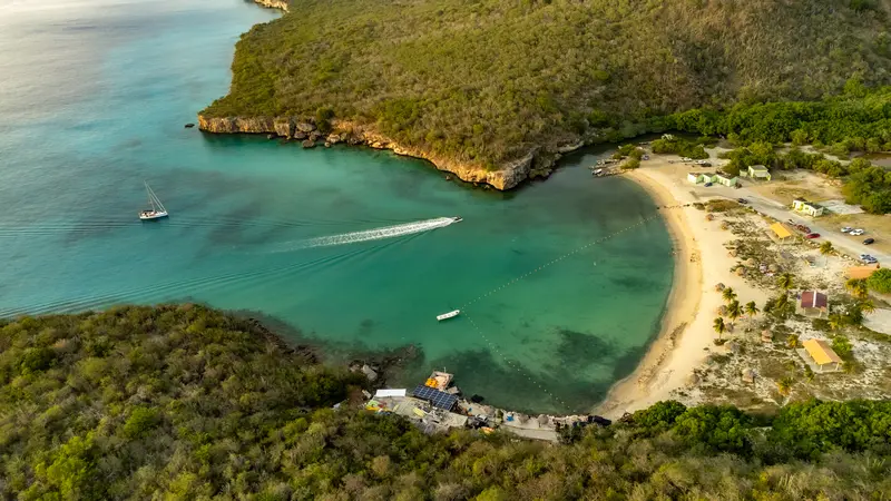 drone view Playa St. Cruz